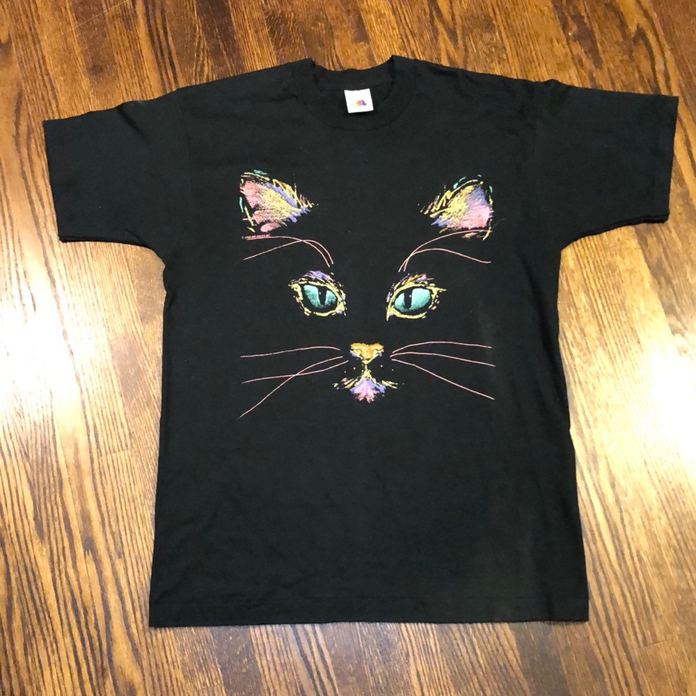 💥 Vintage 1990 Cat T-Shirt